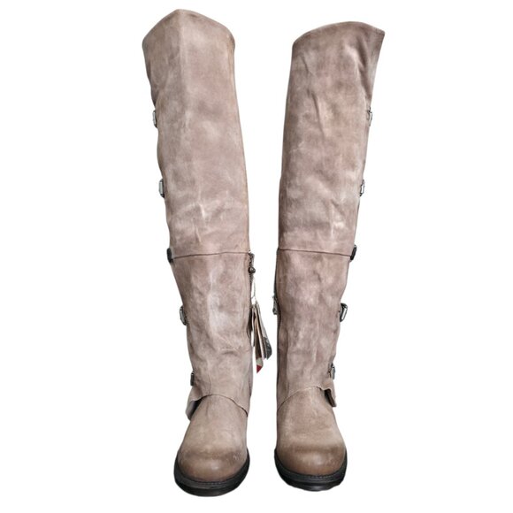 A.S. 98 Shaylynn Tatum Boot Taupe Suede Knee High Size 38 - Picture 3 of 16